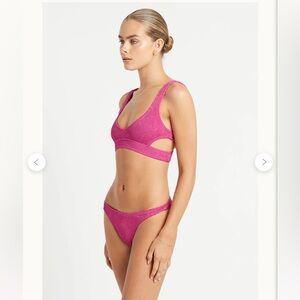 Bond Eye Swim matching set in Fushia Shimmer